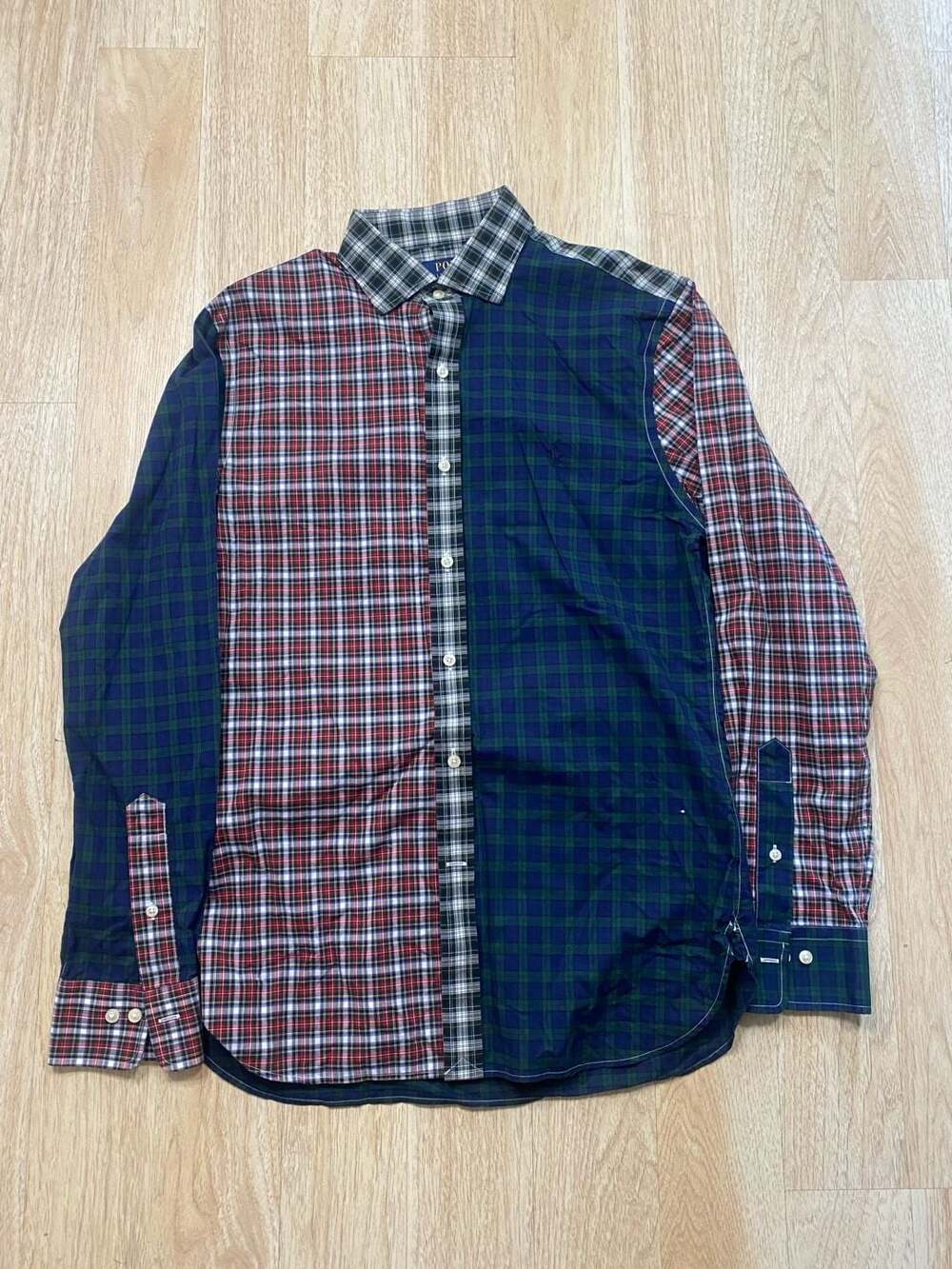 Polo Ralph Lauren Men's Medium Colorful Patchwork Button Down Classic